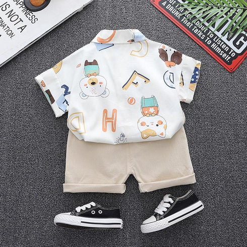 Boys summer suit two-piece set